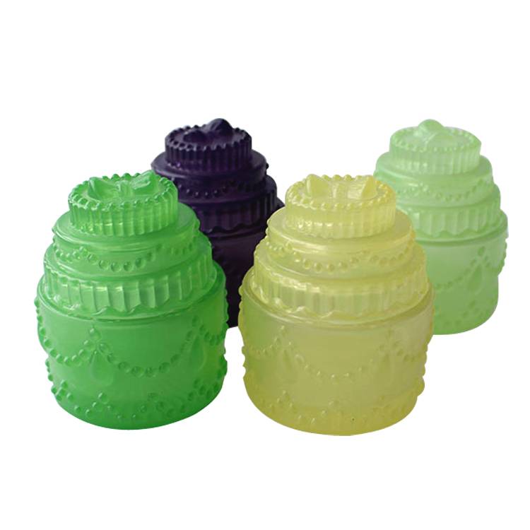 decorative glass candle jars wholesale frosted candle jar