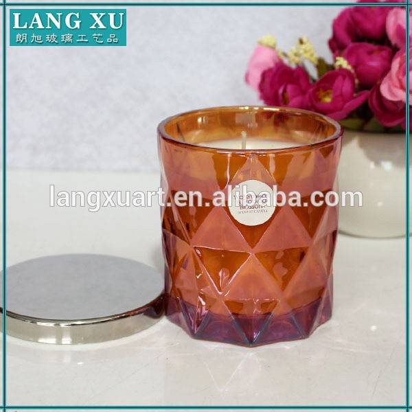 Wholesale glass jar for candle and color glass candle jars