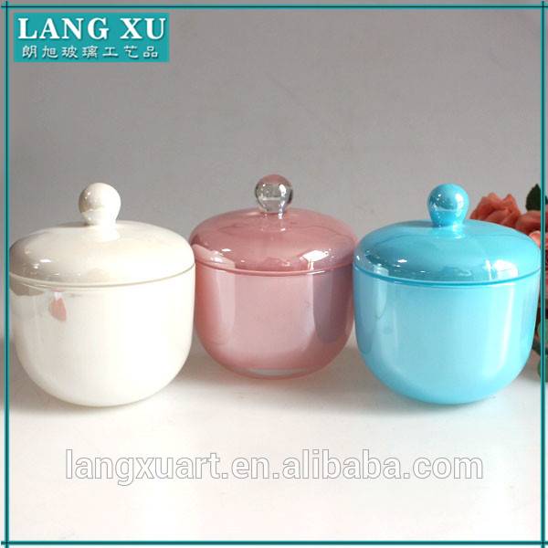 wholesale glossy colored ginger jars with colored lid