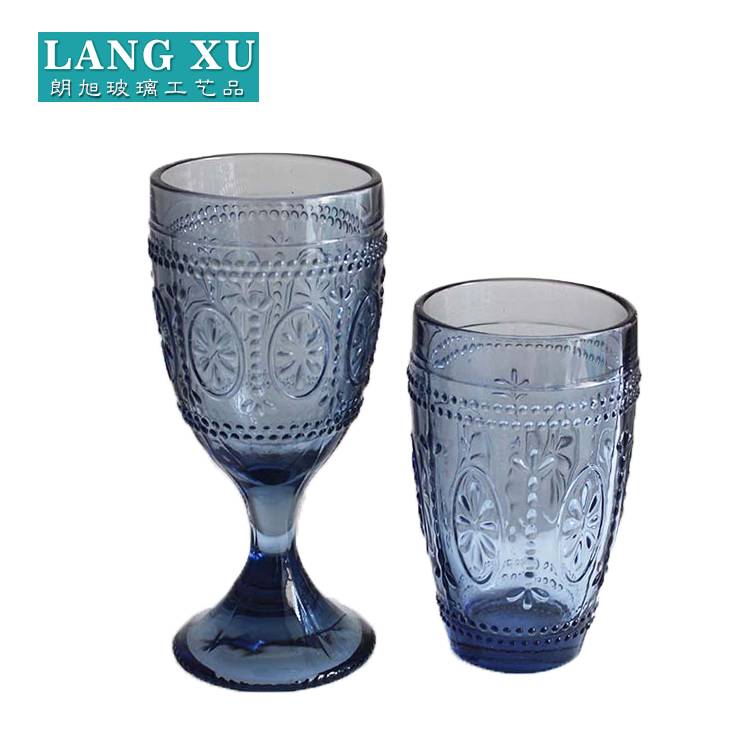 LXHY-S003 Crystal glass red wine colored glass antique goblet