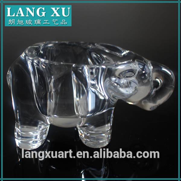elephant tea light glass candle holder