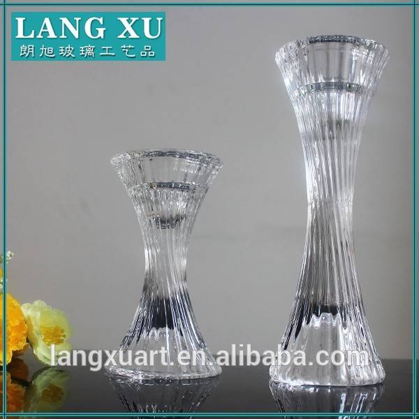 Guangzhou Tower design Crystal Wedding Decoration Event glass candlesticks