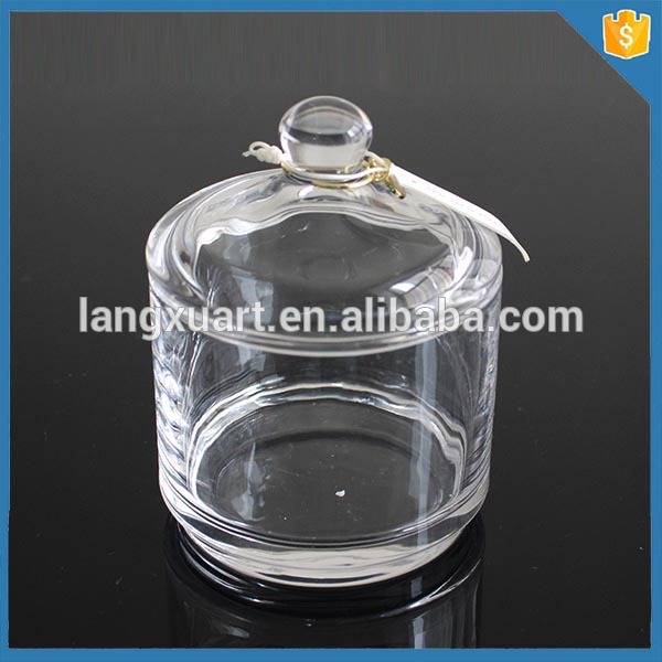 Wedding gift Crystal round glass storage jars with lids