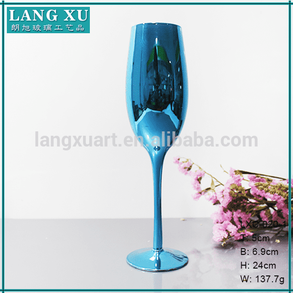 LXC-020-1 wholesale personalized blue color wine glasses