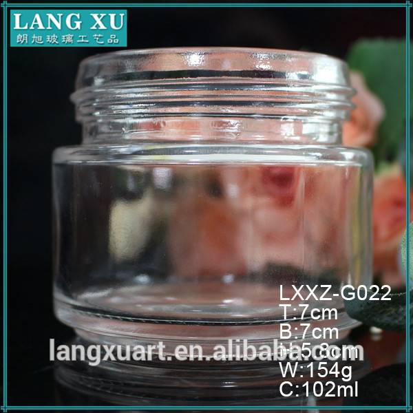 100ml Eco-friendly round shape personal care skin care cream jars perfume cosmetic glass jar