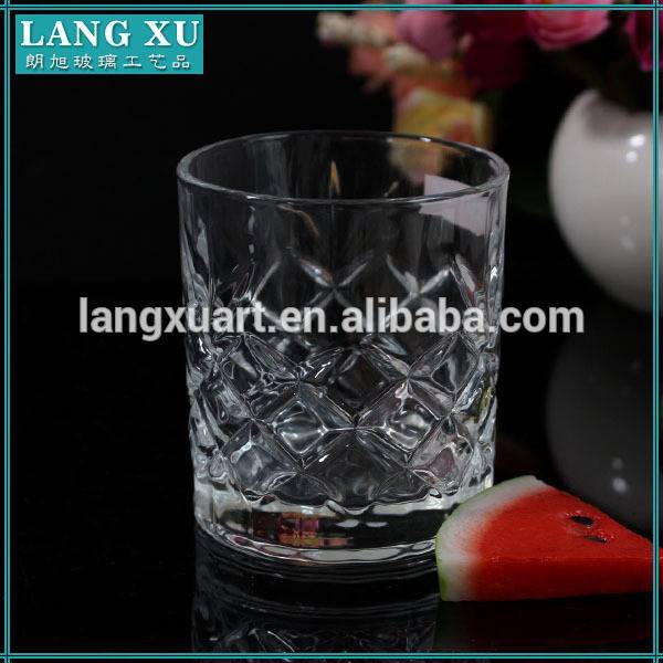 Transparent nail cup shaped crystal glassware for candles