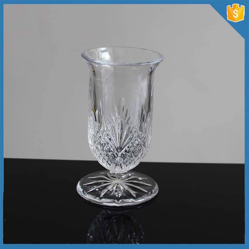 Glassware wholesale footed mini cheap shot glasses