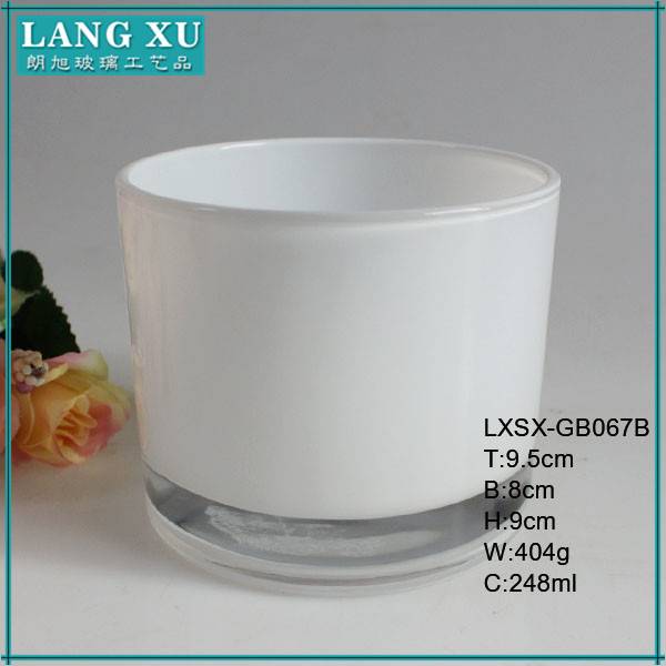 high quality white color custom could be recycled glass candle jars for scented candles