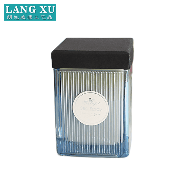 square luxury glass jar for paraffin candle wax dubai