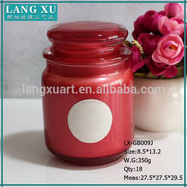 red color scented decorative custom printed candle jars