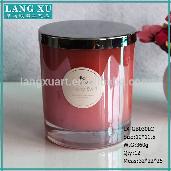 supply high quality massage red glass candle jars