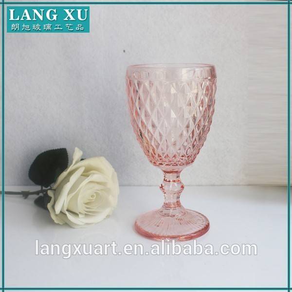 LangXu New in crystal goblet wine Glass/ glass diamond pressed wine goblet