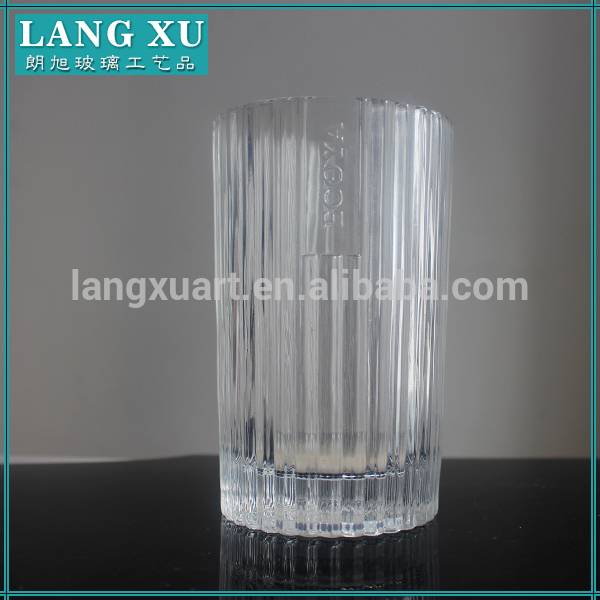 ribbed crystal tealight glass candle cup