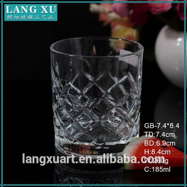 185ml crystal engraved cut crystal whisky tumblers