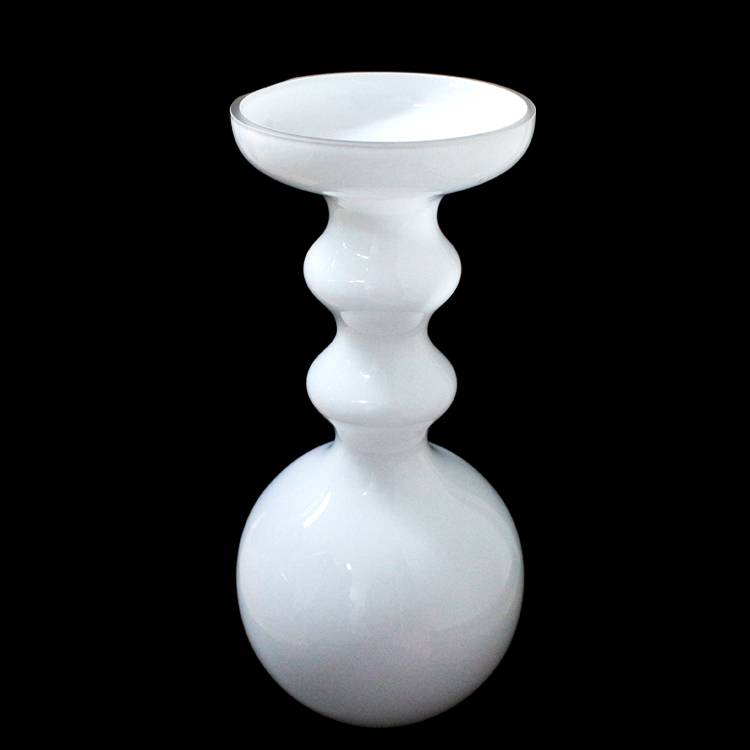 wholesale cheap white colored wedding centerpiece decoration flower heavy 24 inch tall glass vases