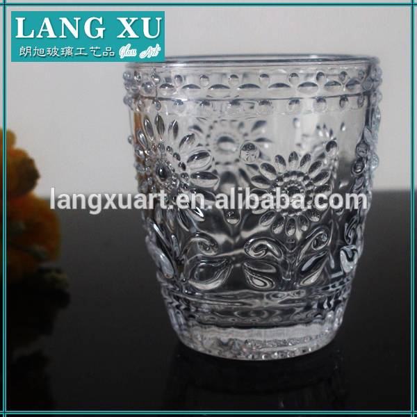 novelty machine pressed clear led glasses for drink