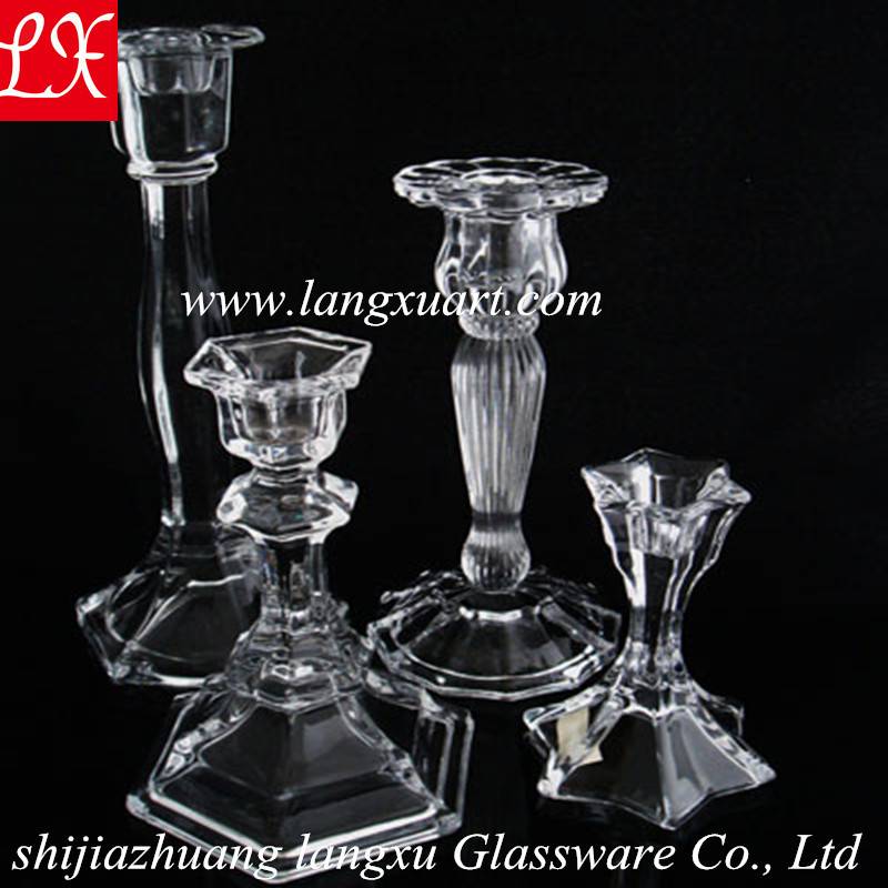 candlestick holder type glass candle holders