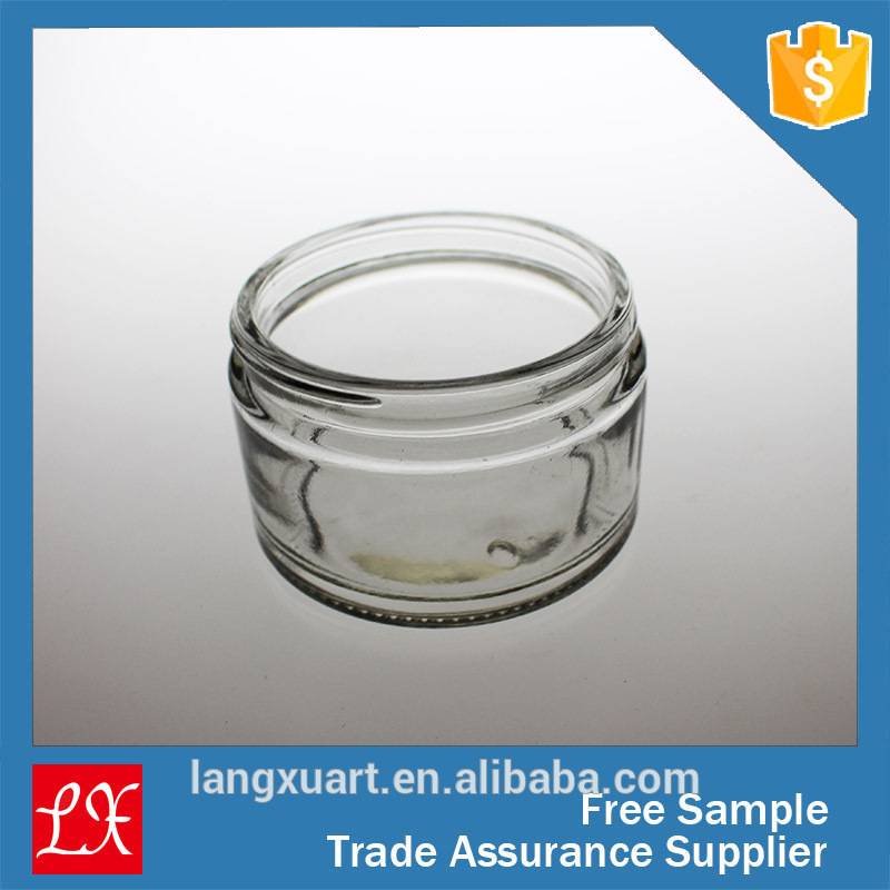 210ml glass canister with clip metal lid glass jar