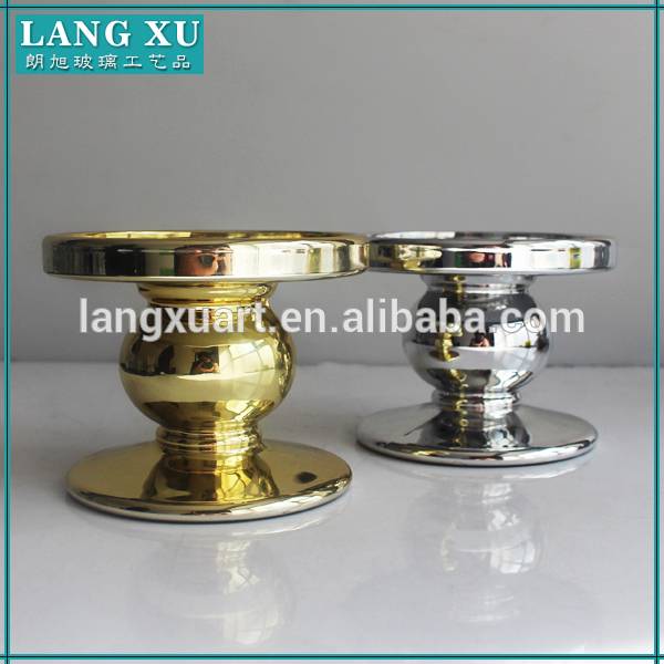 silver and gold bead pillar candle holders wholesale