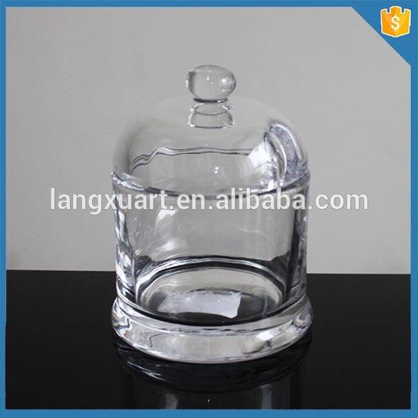 wholesale crystal container glass jar with lid