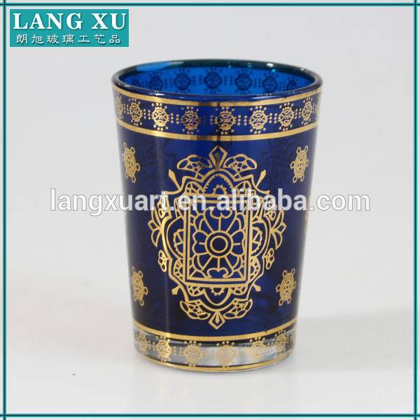 Arab style gold flower tealight cup
