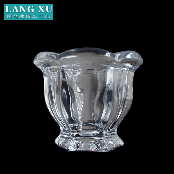 LX-Z011 crystal glass flower tulip shaped tealight votive candle holder
