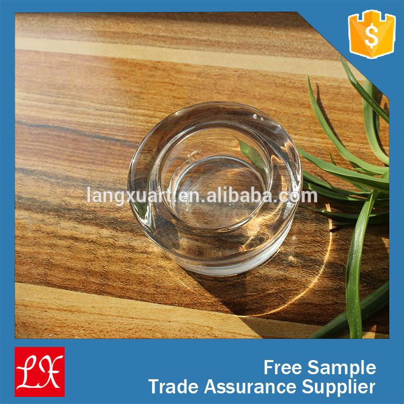 Alibaba expresss mini clear tealight holders glass for restaurant