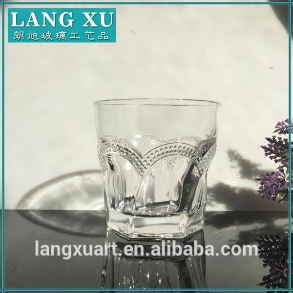 LX food safety handmade pressed crystal glass cup whiskey glass