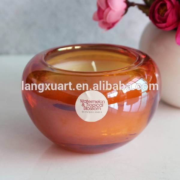 ball glass candle holder rose gold candle wax warmer