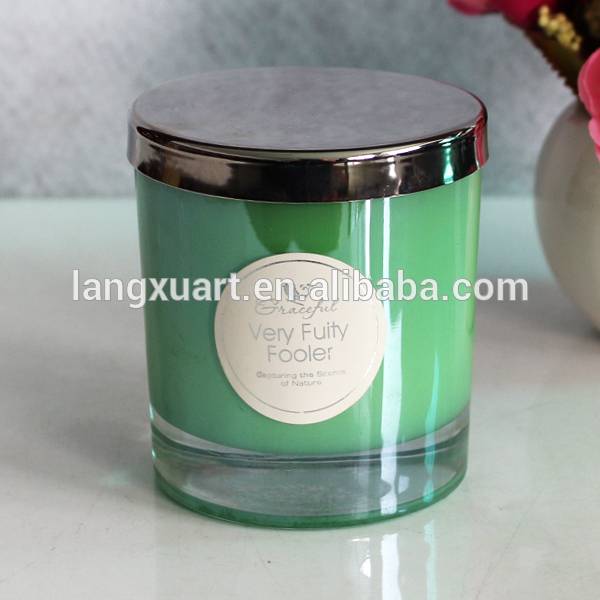 latest fashion customize green scented candle wax