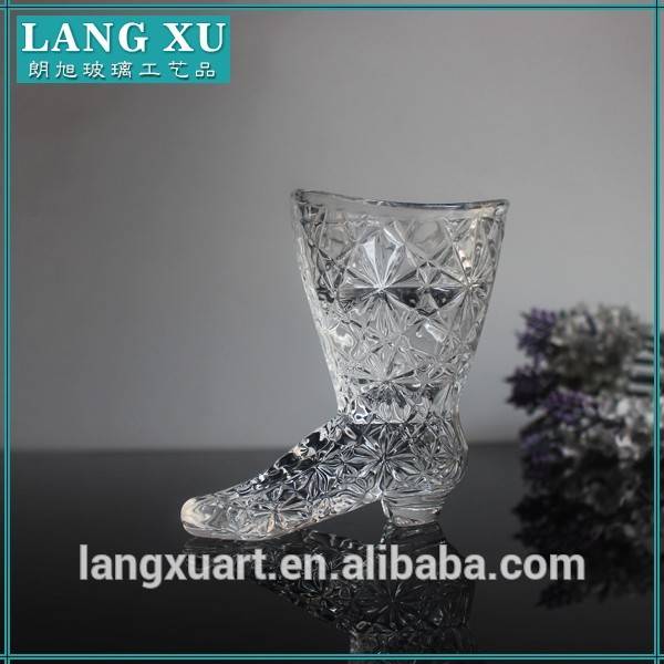 LX-S002 clear diamond crystal boot shaped shot glass