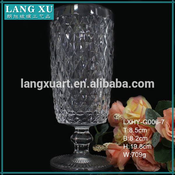 Chinese supplier hand press small glass hurricane