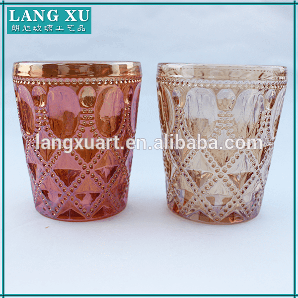 China supplier transparent cut glass whisky tumblers
