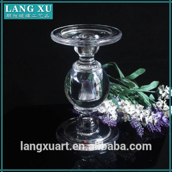 LangXu hand made cheap crystal candle holder supplies unity candle holder