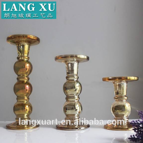 wholesale home decoration Christmas vintage crackle glass candle holders