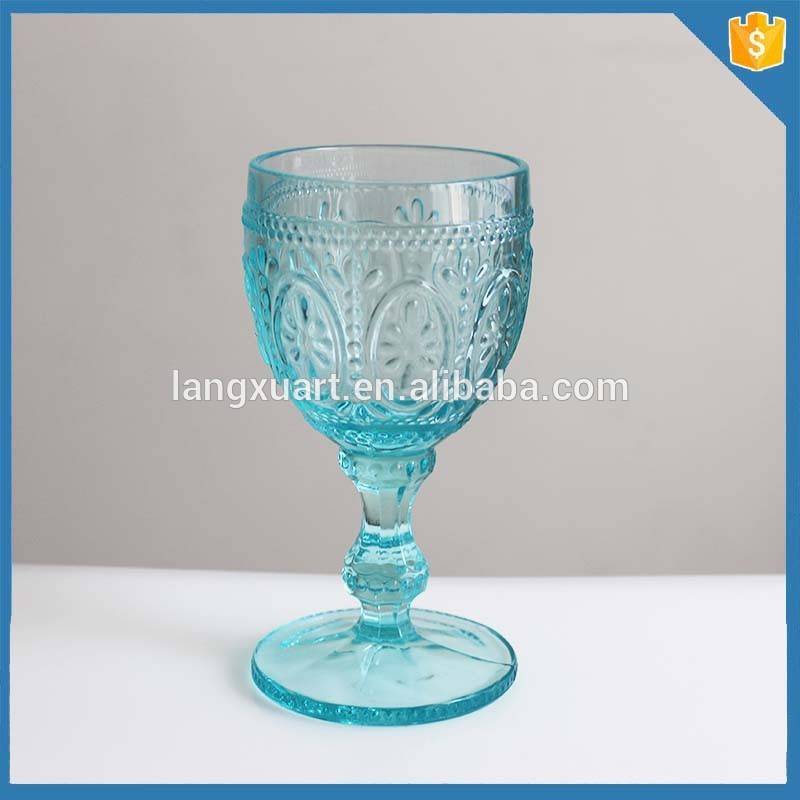 Creative 2012 Solid Color ligh tblue colored glassware for wine
