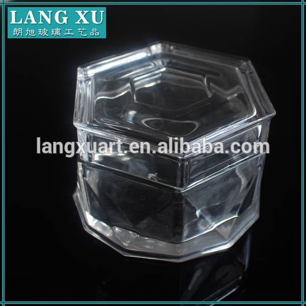 hexagon high transparency wholesale large storage box with lid