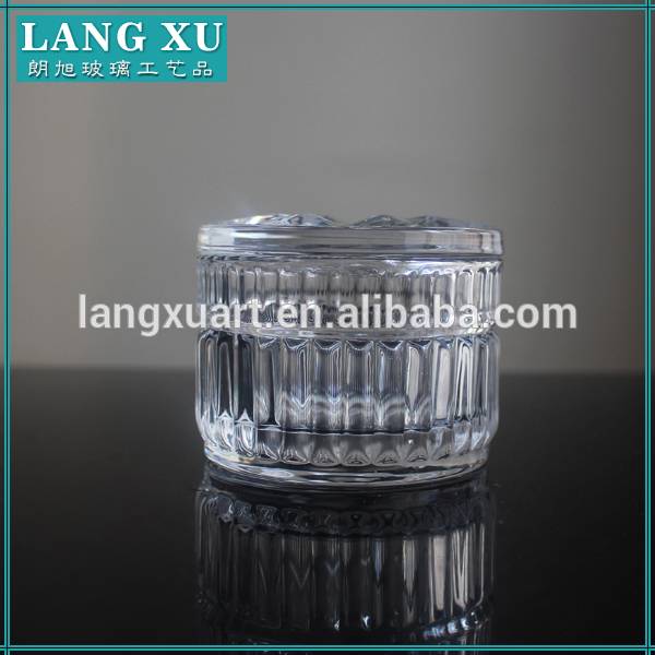 Best Selling products Lanuxu circular column glass jar for candy candle