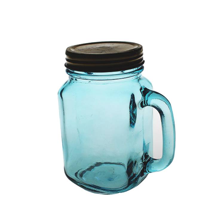 LXXZ-C013 customized bulk colored blue mason jars