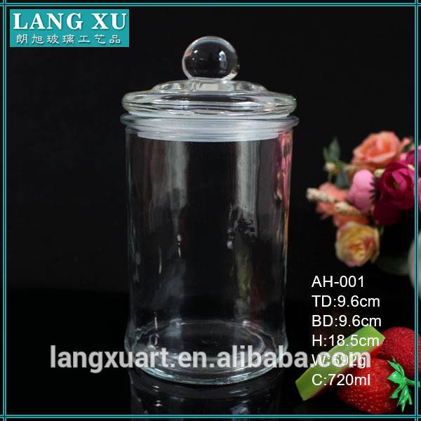 wholesale 720ml antique glass apothecary jar with lid