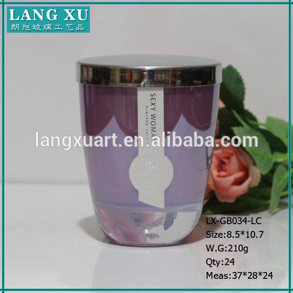 Plating color wholesale glass candle containers holder