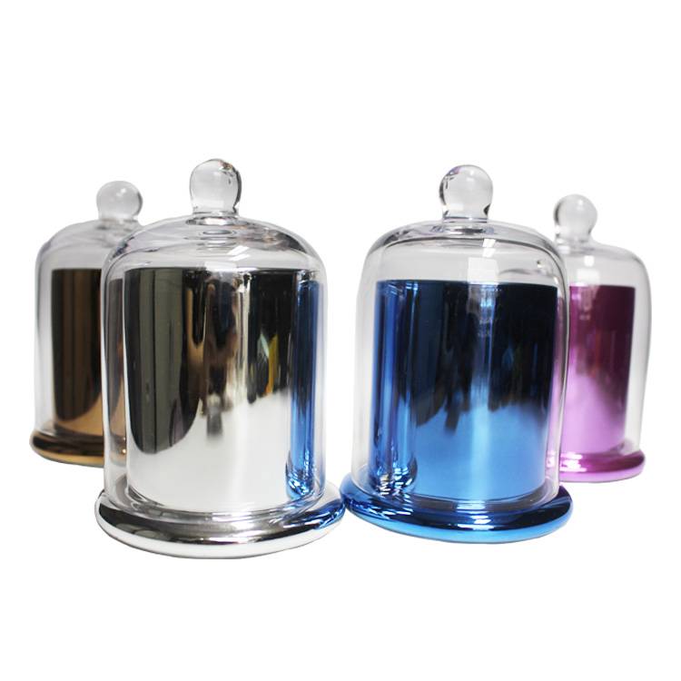 LX glass domes wholesale copper gold silver clear glass bell jars