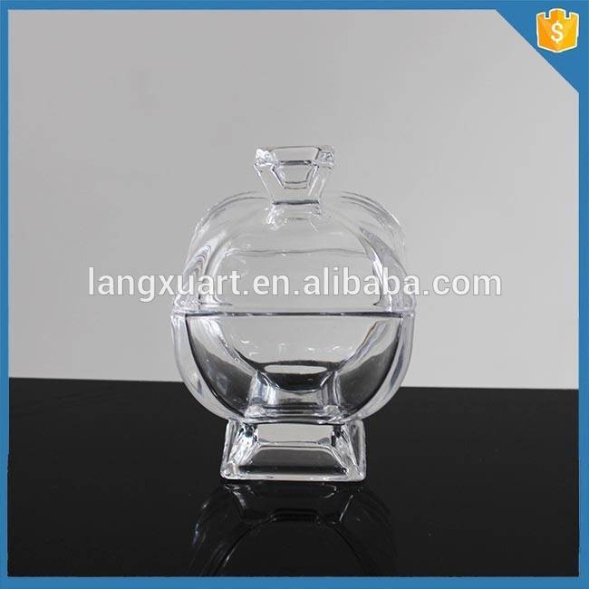Handmade crystal wholesale candle jars glass candle container with lid