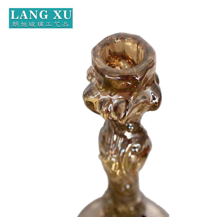 Factory Wholesale Dinner Table Decorative Glass Taper Candle Holder For Thin Pillar Candle