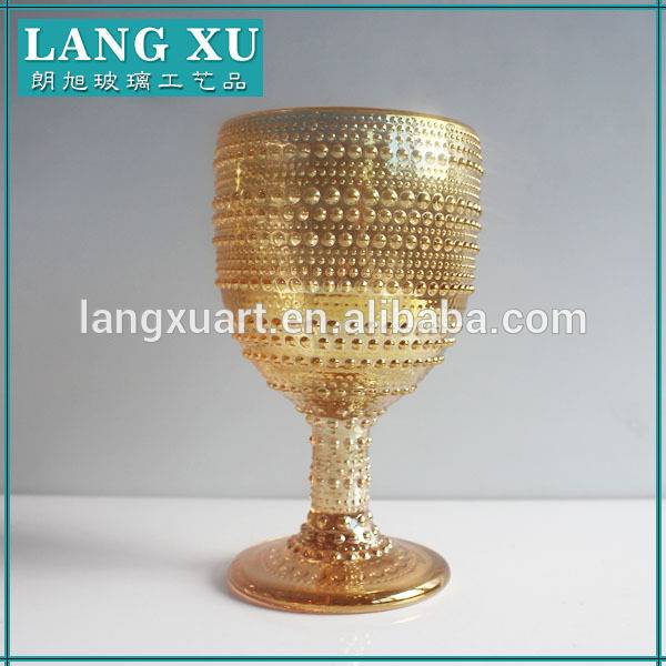 Popular item red wine colored glass goblet
