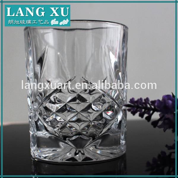 Clear cut soda-lime glass tumbler new design crystal whiskey glass