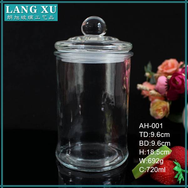 Cheap wholesale glass jars apothecary jar with lid