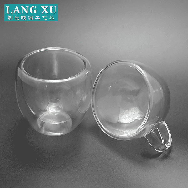Handmade cute wholesale glass tea cup and saucer