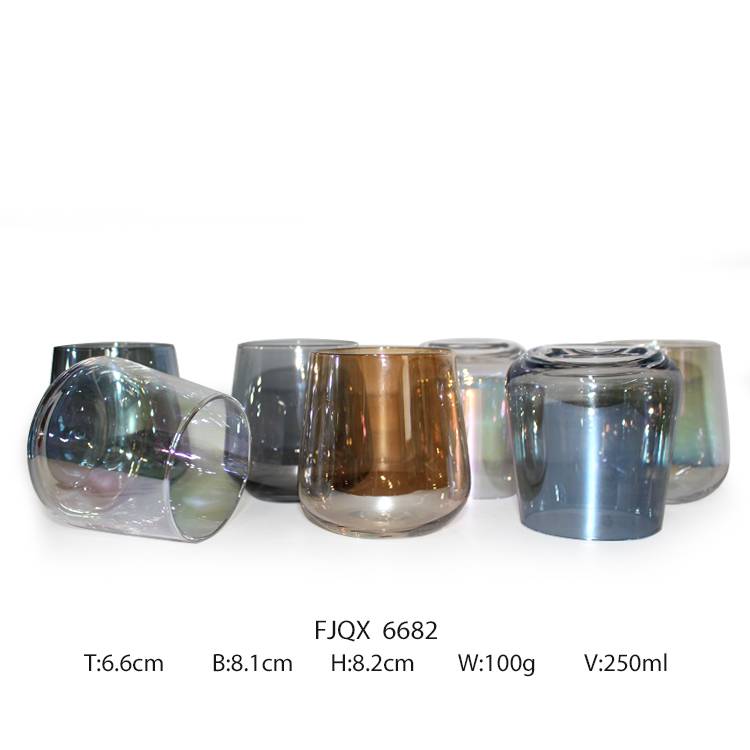 LXHY03  6.6×8.2cm 250ml empty luxury candle glass jar
