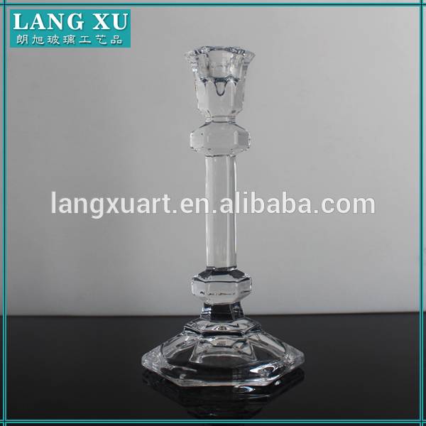 crystal taper candlestick wholesale for wedding,glass candle holder